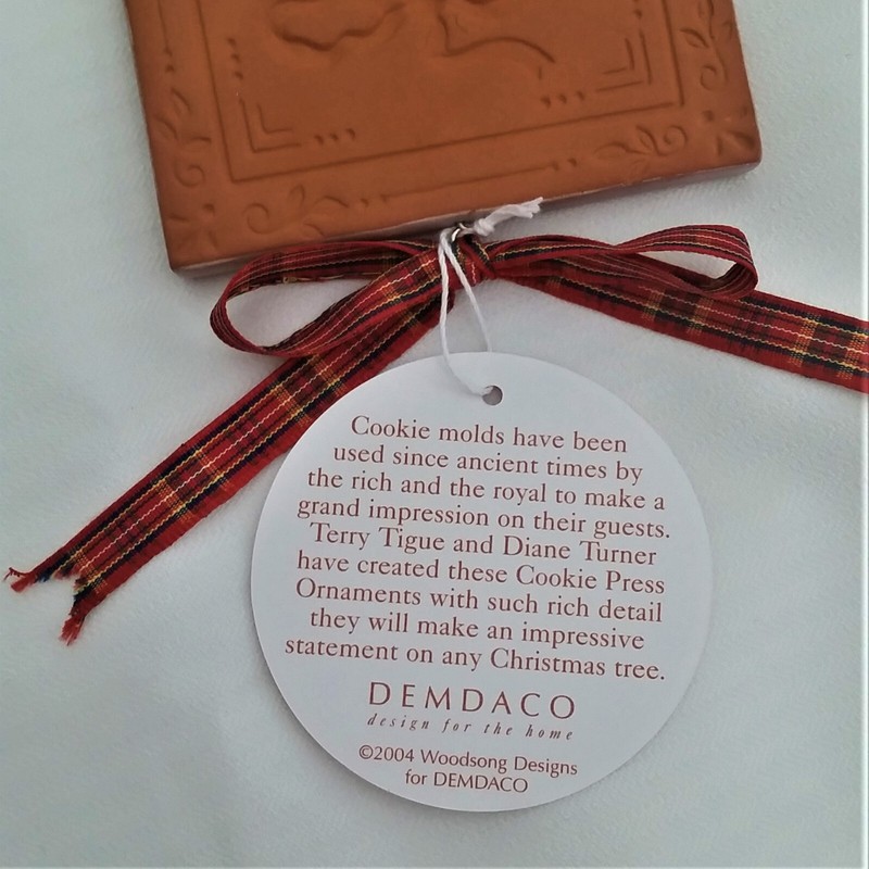 Demdaco Cookie Mold Press Clay Ornament By Terry Tigue Diane Turner Bells/Candle gallery
