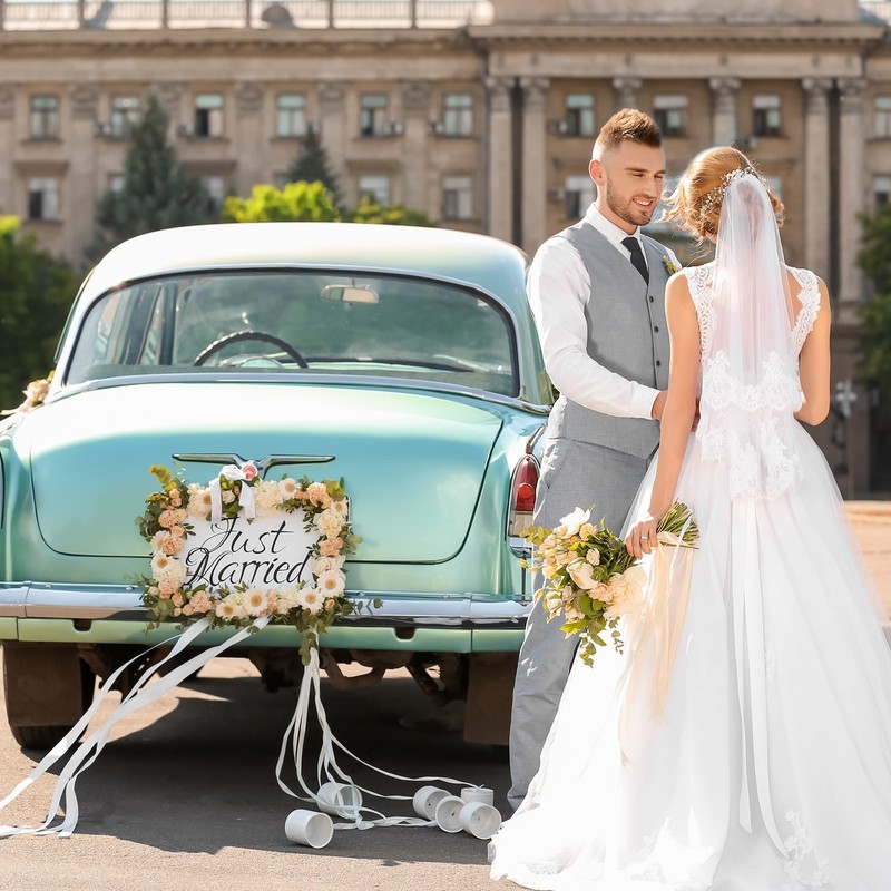 Wedding Car Flower Artificial Flowers Bouquet Set Wedding Decoration Blue, Pink gallery