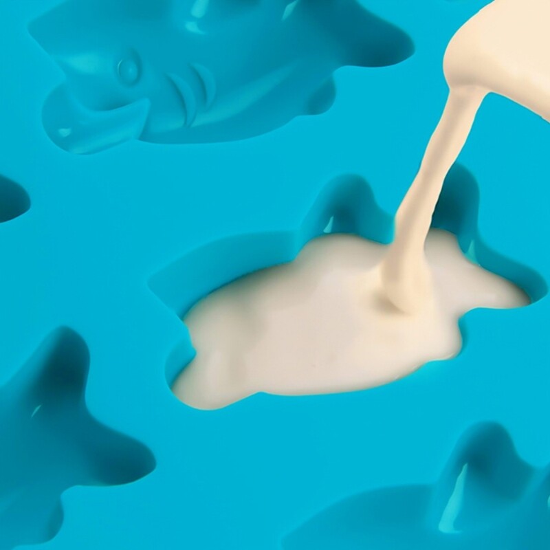 8-Cavity Shark Shaped Silicone Resin Mold 3D Fondant Mould Baking DIY Supplies gallery