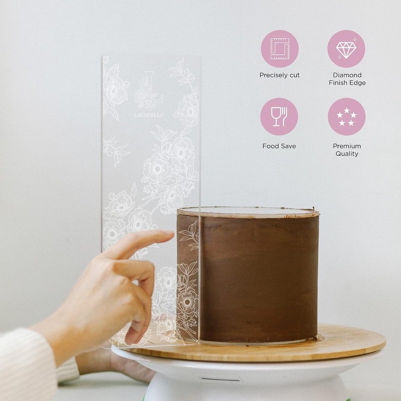 Acrylic Cake Buttercream Scraper Smoother for Icing Frosting, 12 inch Tall gallery