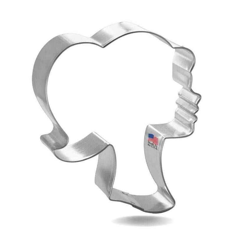 Doll Head 4.25” Cookie Cutter Metal Beauty Manikin Head Salon