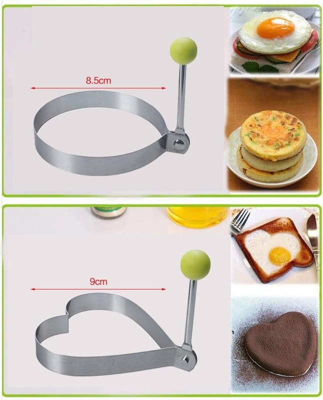 5 Pack Stainless Steel Egg Molds Different Shape Pancake Molds for Omelette gallery