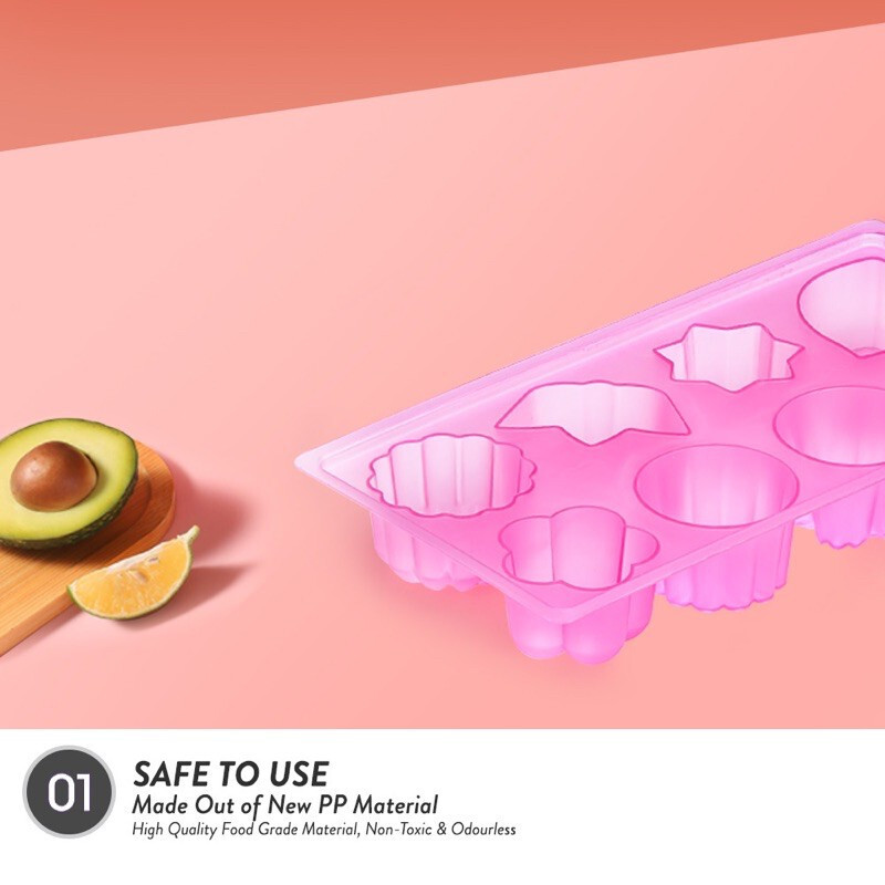 8 Various Plants Shape Pattern JELLY Plastic Mold BPA Free 2 pcs Free Shipping gallery