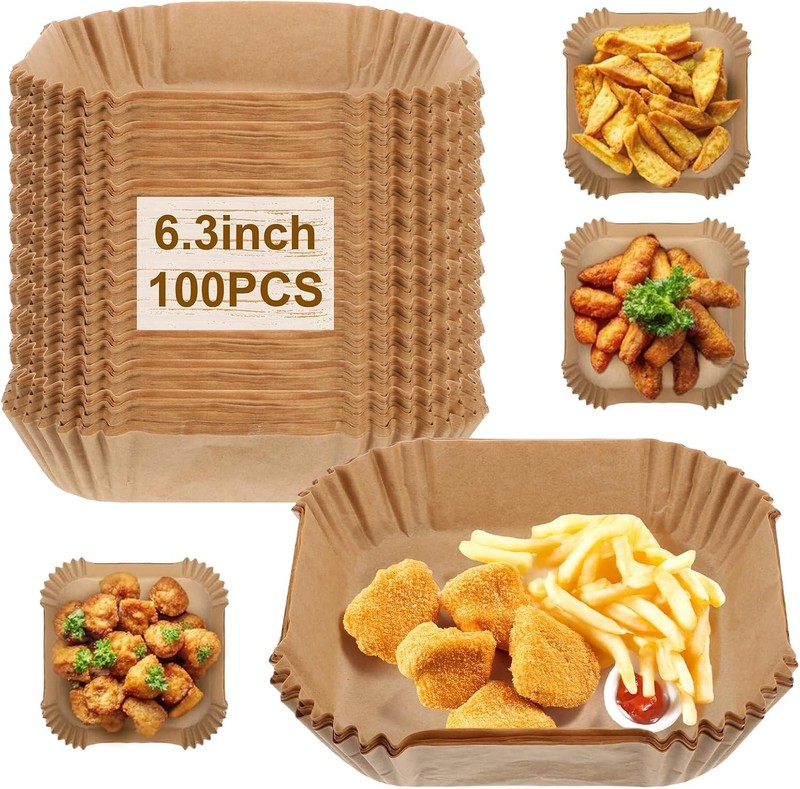 500 Pcs Air Fryer Paper Liners, 6.3 in Square Disposable Parchment Paper