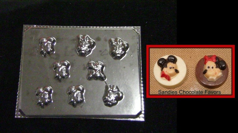 MICKEY MINNIE MOUSE PLUTO MINTS Bite Size Chocolate Candy Soap Mold