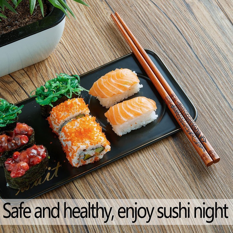 Chopsticks Reusable,Wooden Dragon and Phoenix Chopsticks Set with Dishwasher ... gallery