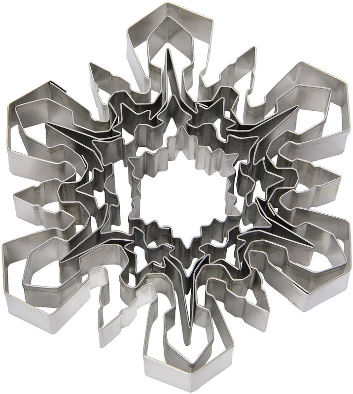 Plain Edge Snowflake Cutter Set in Assorted Shapes & Sizes, Stainless Steel, …