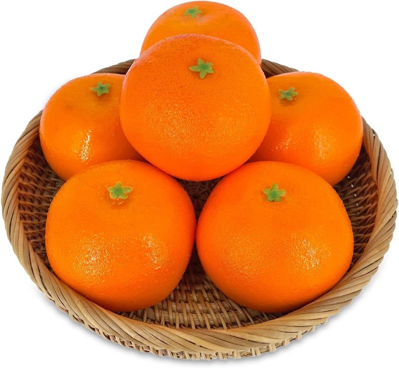 6 Pcs Artificial Mandarin Orans Lifelike Tanrines Fake Fruits
