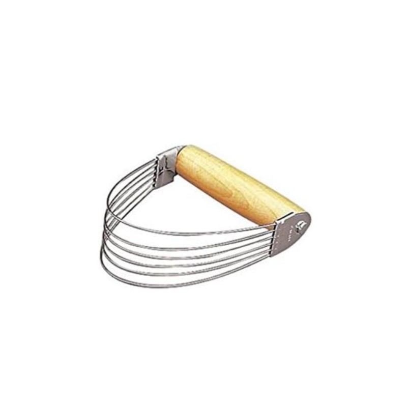 Fox Run 58544 Stainless Steel Wire Pastry Blender with Wooden Handle 5 in. gallery