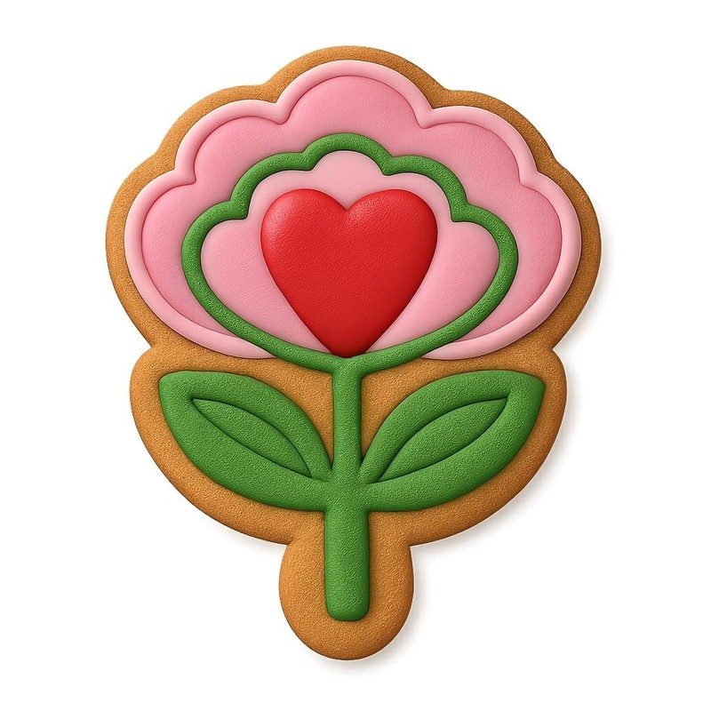 Blooming Scalloped Edge Flower Cookie Cutter & Stamp - 4x2.9 gallery