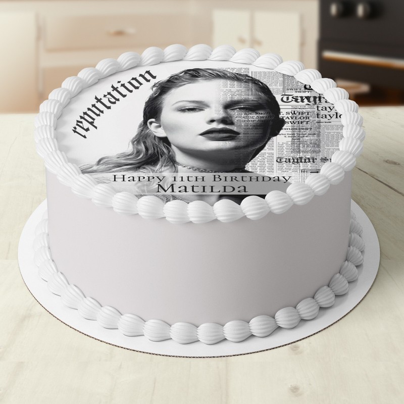 Taylor Swift Reputation Pre-cut Round Edible Icing Cake Topper