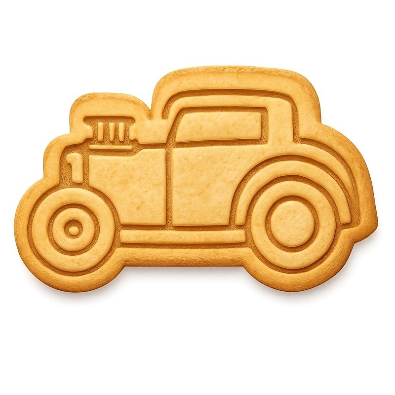 Blown Engine Hot Rod Cookie Cutter & Stamp, Fondant & Clay – 4×2.3