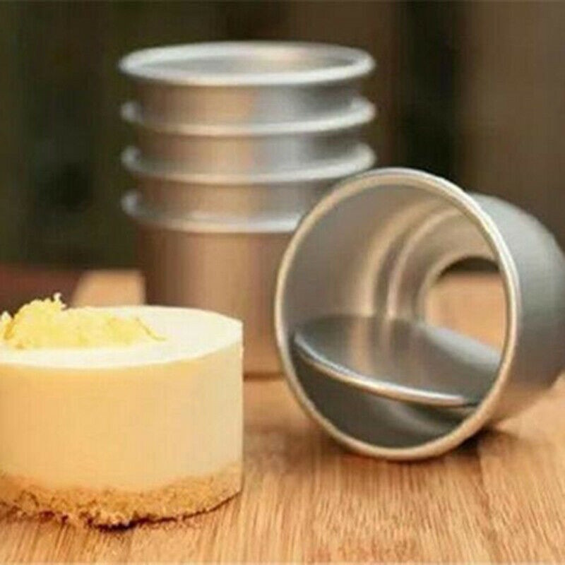10pcs 2 inch Round Aluminum For Mini Cake Pans Removable Bottom for Pudding gallery