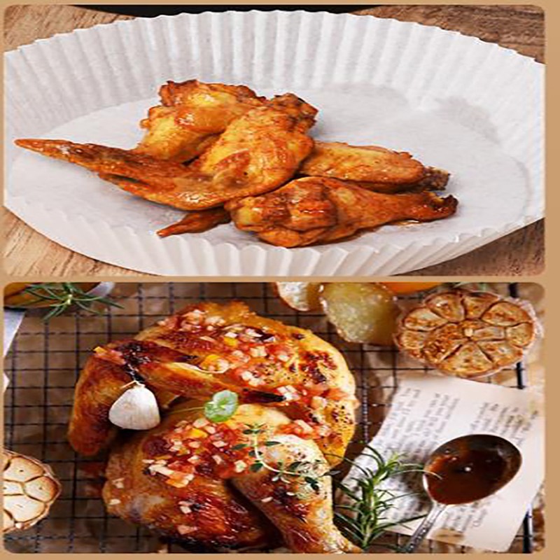 Air Fryer Disposable Paper Liner Non-Stick Mat Parchment Wood Pulp Steamer.Uzd gallery