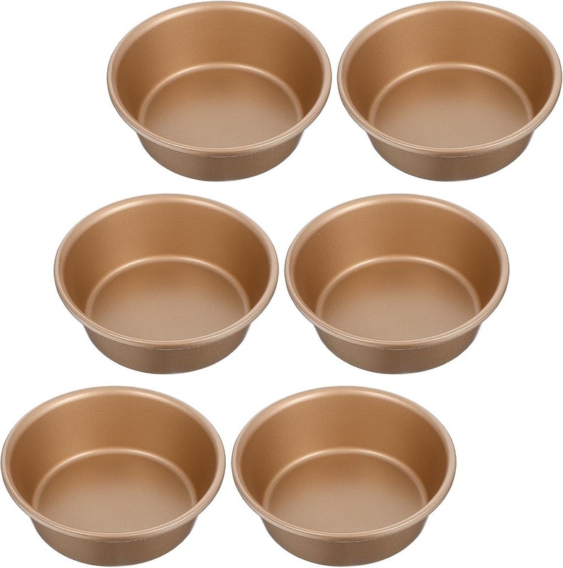 6PCS Air Fryer Jumbo Muffin Cupcake Pans, Mini Pie Pan, 4 Inch Hamburger Bun