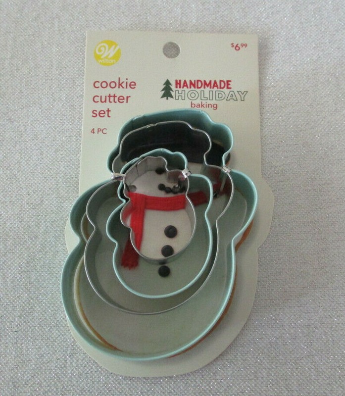 Snowman Snowmen 4 PC Cookie Cutter Set Handmade Holiday Baking Wilton Christmas