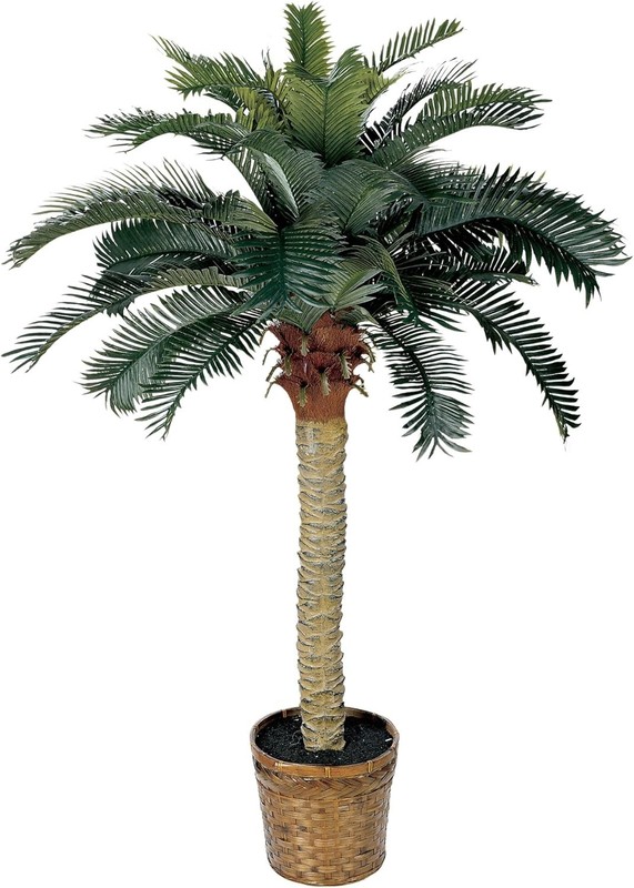 Nearly Natural 5043 4ft. Sago Silk Palm Tree,Green,36x36x48