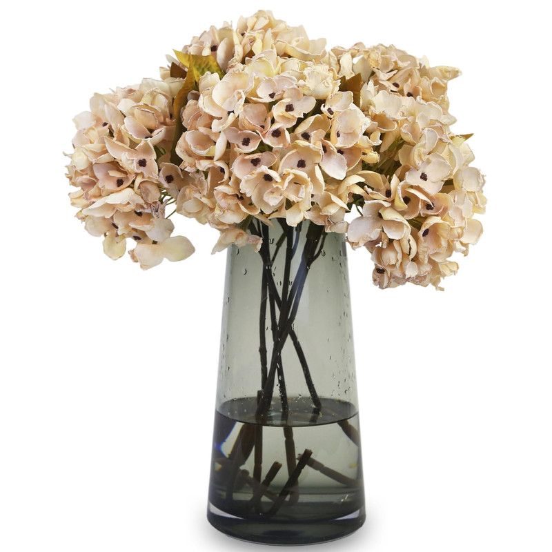Topia Silk Fall Flowers Artificial Silk Dried Hydrangea Artificial Fall Flowers
