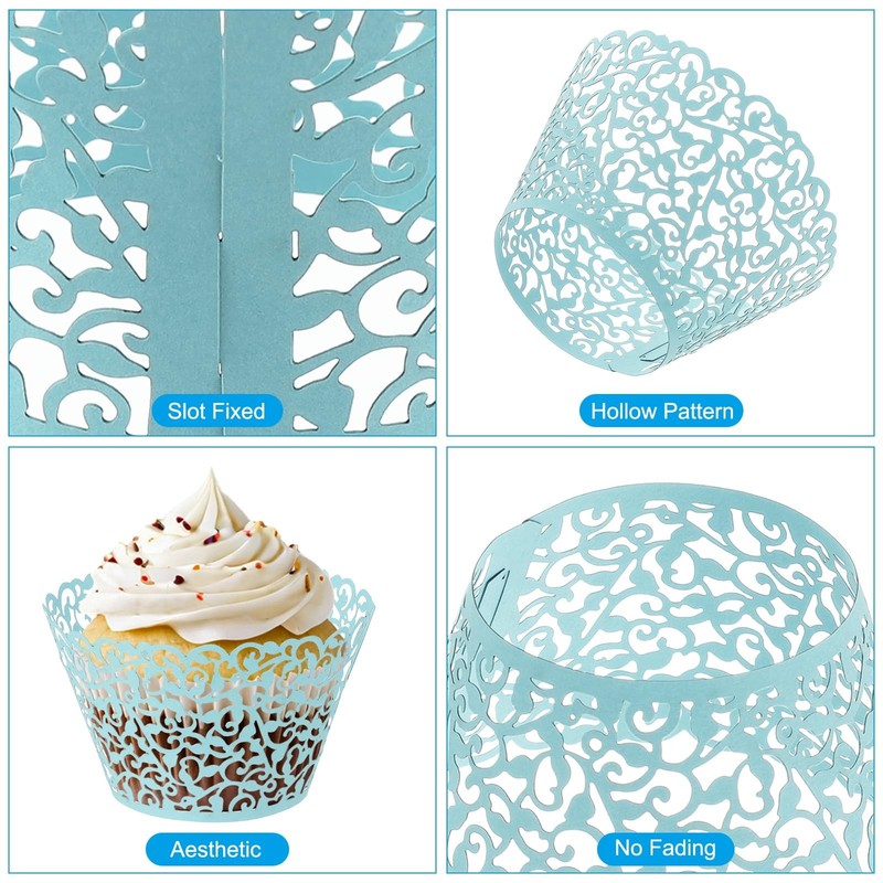 Cupcake Wrappers , 50 Pack Baking Cups Standard Vine Decoration for Anniversa... gallery