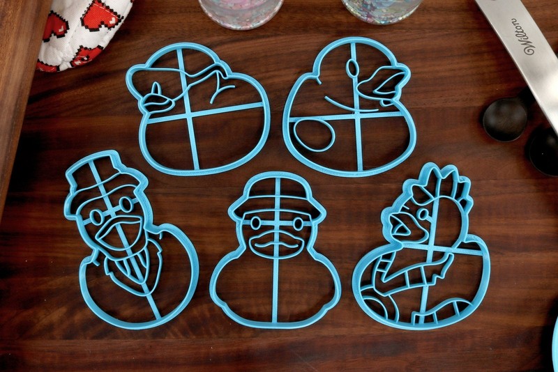 Rubber Duck Cookie Cutters – Rubber Ducky, Cool Duck, Punk Duck, Hat Duck,