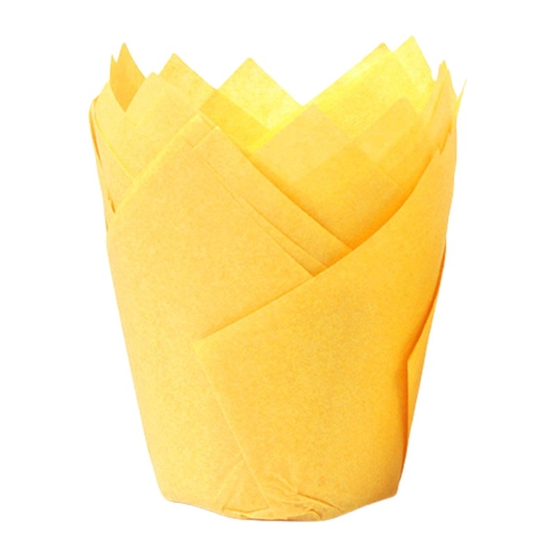 50Pcs Tulips Style Cupcake Liners Functional Muffin Cases For Christmas Event