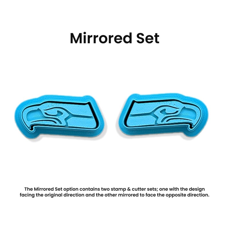 Seattle Seahawks Cookie Cutter & Stamp Set for Polymer Clay, Fondant & More gallery