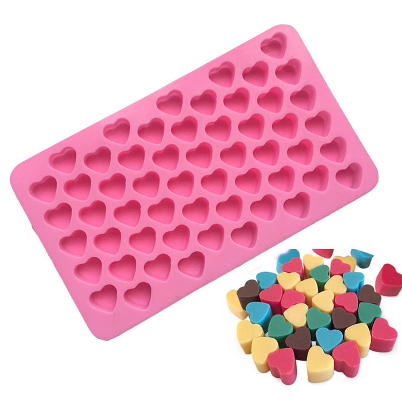 55 Holes Heart Cake Chocolate Cookies Baking Mould Ice Cube Soap Mold Bake TooQ6