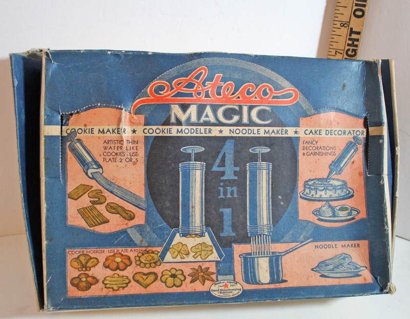 Vintage 1930s Ateco Magic Cookie Noodle Maker Decorator All Parts