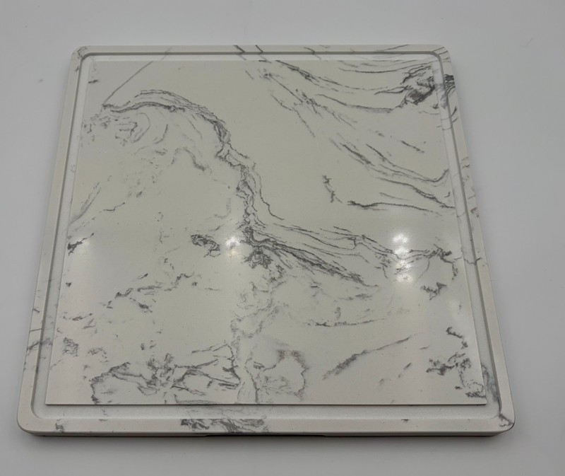 11 Inch Square White Marble Cake Stand gallery