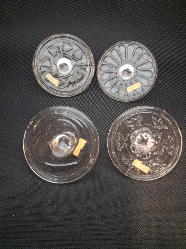 Vintage Norpro Boxed Set of 4 Glass Cookie Stamps Clover Hearts Flowers gallery