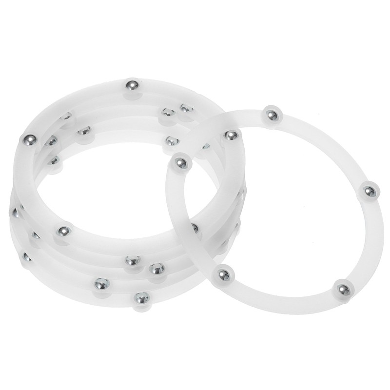 6 x Rotating Swivel Stand 3.5″ with Steel Ball Lazy Susan 0.06×2.83″ White