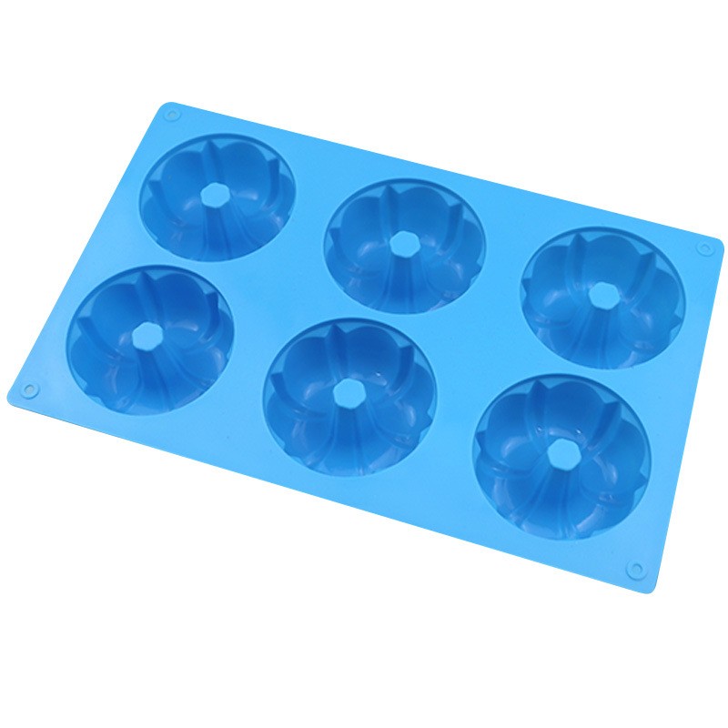 2pcs 6-in-a-row Pumpkin Savolin Round Cake Pudding Dessert Silicone Mold gallery
