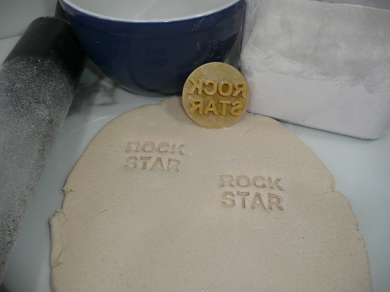 ROCK STAR CANDY HEART COOKIE STAMP EMBOSSER MADE IN USA PR5469 gallery