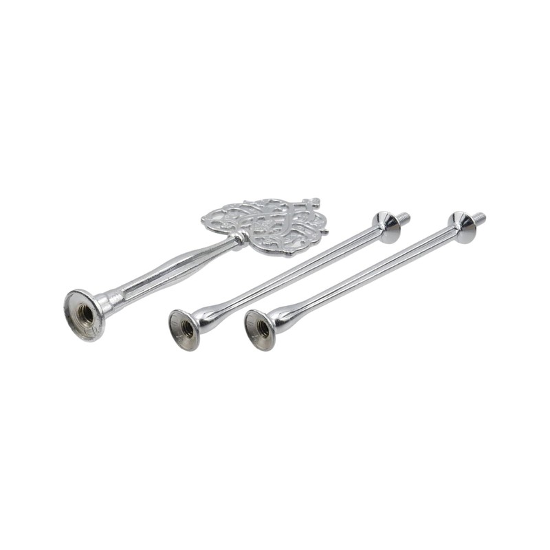4 Set Cake Stand Hardware Kit Leaf Shape 3 Tiered Tray Hardware Fittings for ... gallery