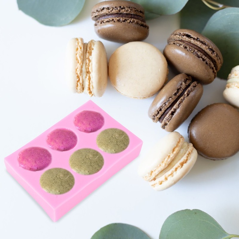 Non Stick Silicone Fondant Mold Rosy Color for Macarons Chocolate and Soap gallery