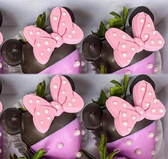 Bow Silicone Mold,2 Pcs 4 Hole Bow Chocolate Mold,Bows Fondant Molds Sugar Ca... gallery