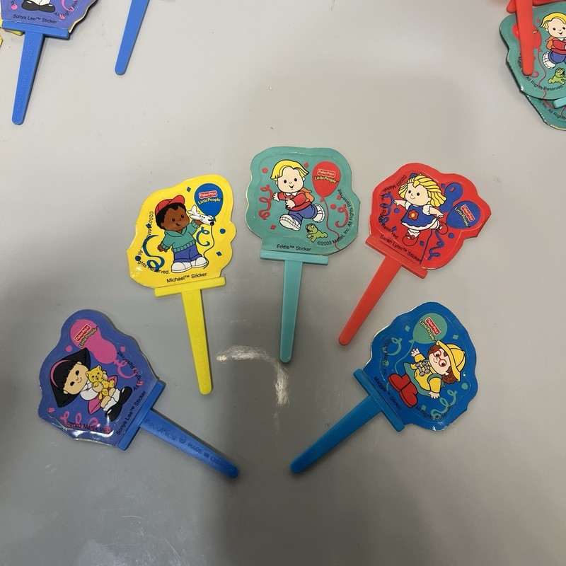 Vintage Fisher-Price Little People DecoPics Cupcake Toppers Party Picks 20 gallery