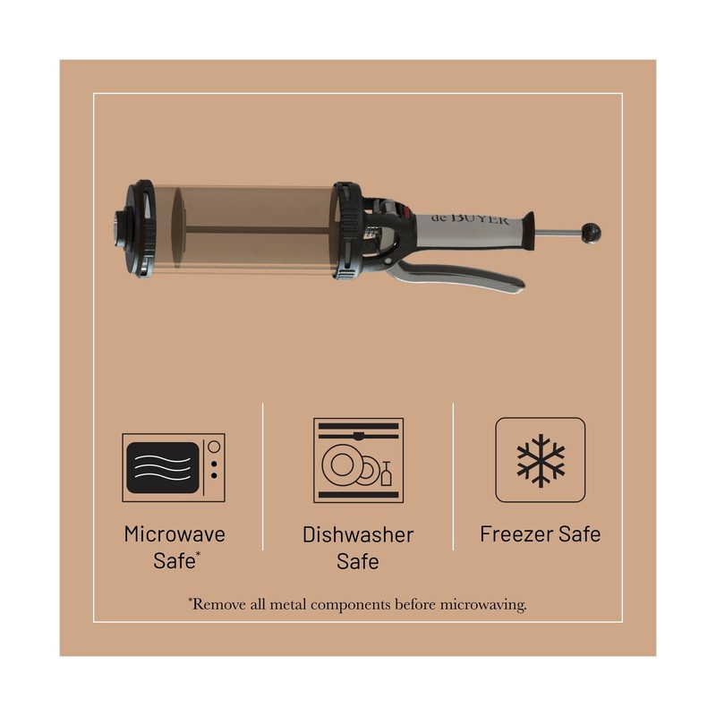 de Buyer LE TUBE Pastry Press - Includes 13 Cookie Discs & Two Tips - Easy to... gallery