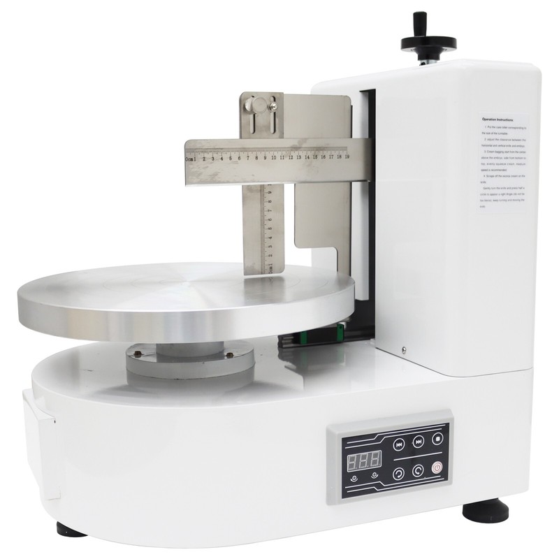 White Cake Cream Spreading Coating Smearing Machine for 4-12 inch Adjust Speed gallery