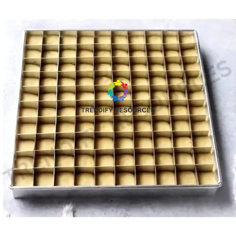 Brownie Divider Pan 100 Slot Grid Aluminium Baking Mold Cake 25cm x 25cm gallery