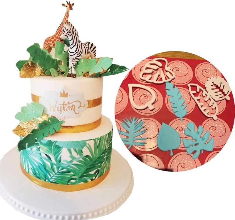 Tropical Leaf Cookie Cutter Set for Cake Decor Hawaiian Palm Leaves gallery