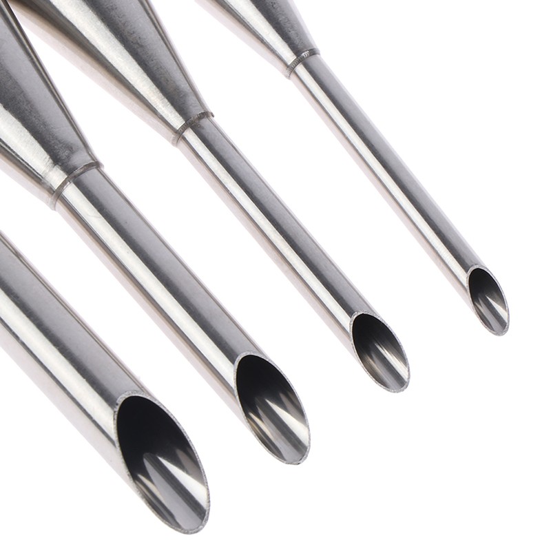 4Pcs Eclair Puff Nozzles Cupcake Filling Tube Pastry Syringe Cream Piping Tip~gw