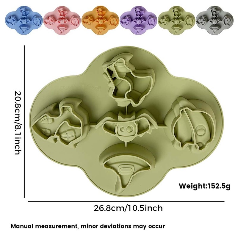 Reusable Multi-Cavity Spooky Silicone Candy Mold fits DIY Holiday Dessert Making gallery