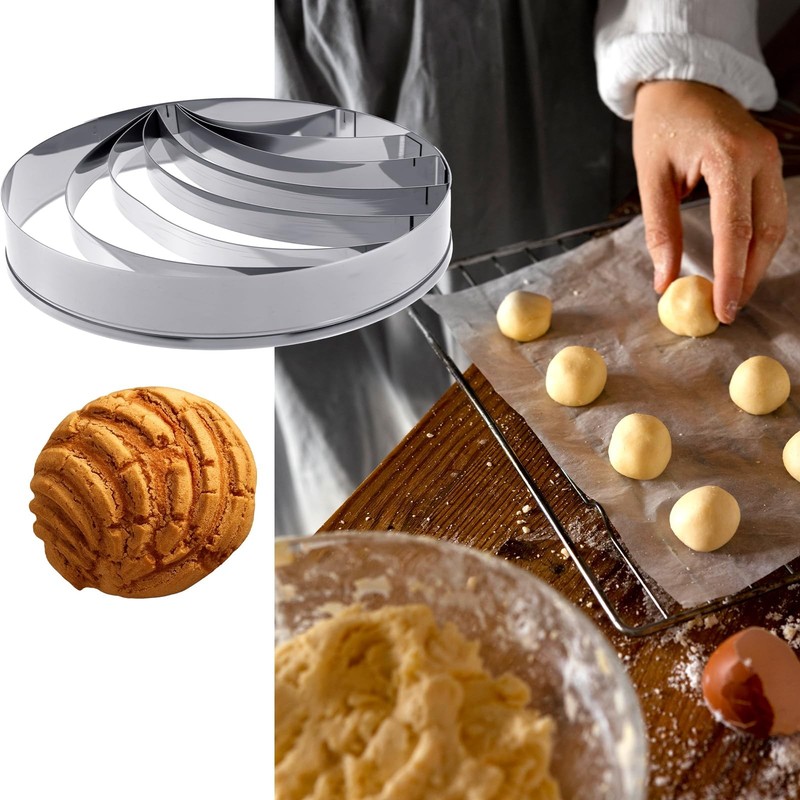 Concha Cutter Mexican Bread Mold 3.94 Inch Stainless Steel Breakfast Concha S... gallery