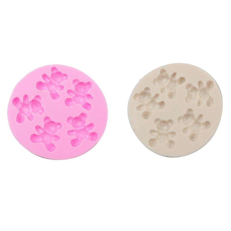 Diamonds Bear Cake Sugar Mold Fondant Cake Grade Silicone Baking Mould gallery