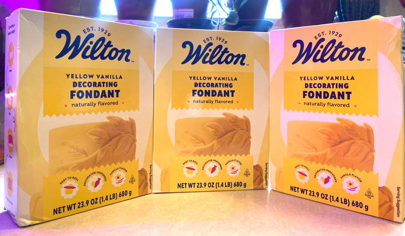 Wilton Decorator Preferred Mixed Fondant-Yellow-Vanilla Flavor Fondant Icing (3)