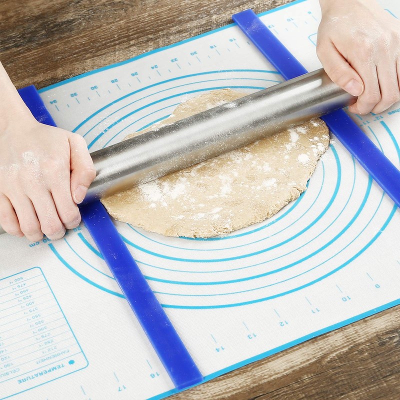 6Pcs Rolling Pin Guides, Non-Stick Silicone Rolling Pin Ruler Dough Thickness... gallery