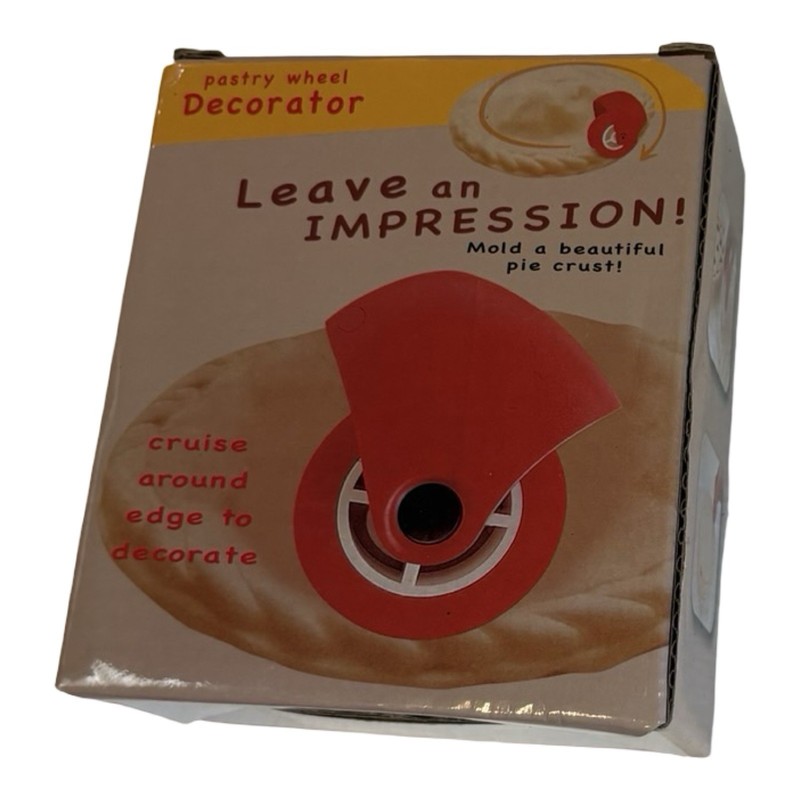 Talisman Designs Pastry Wheel Pie Crust Decorator, Red gallery
