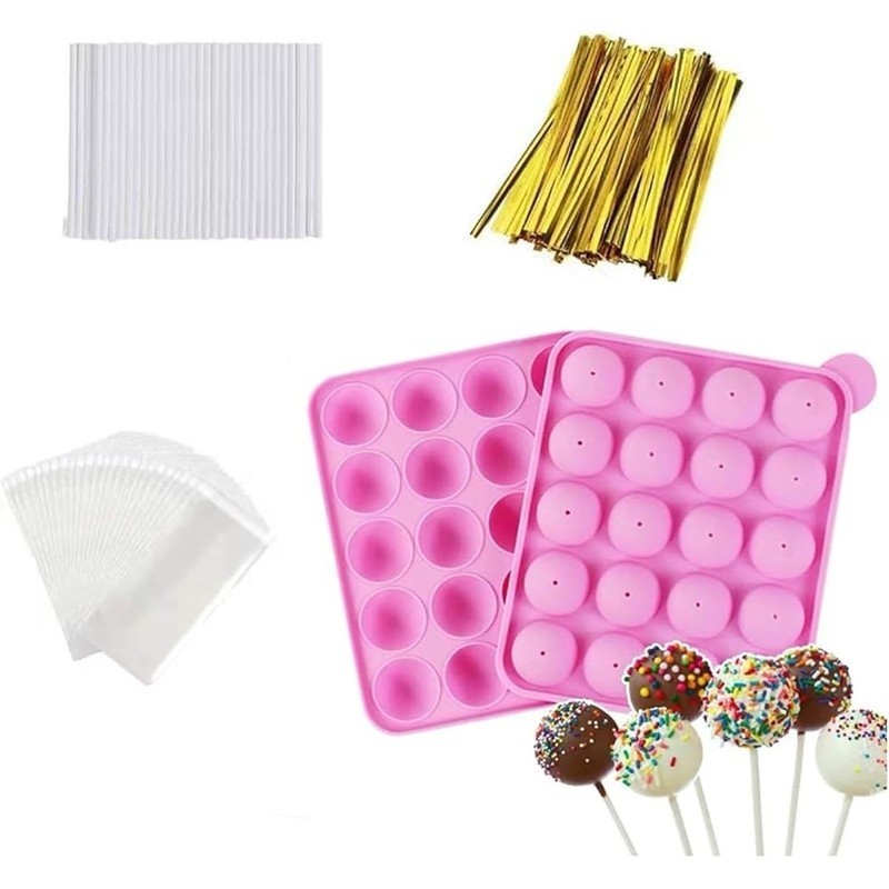 Reusable Silicone Lollipop Mold 20 Cavity Durable Easy Release Baking Tool New