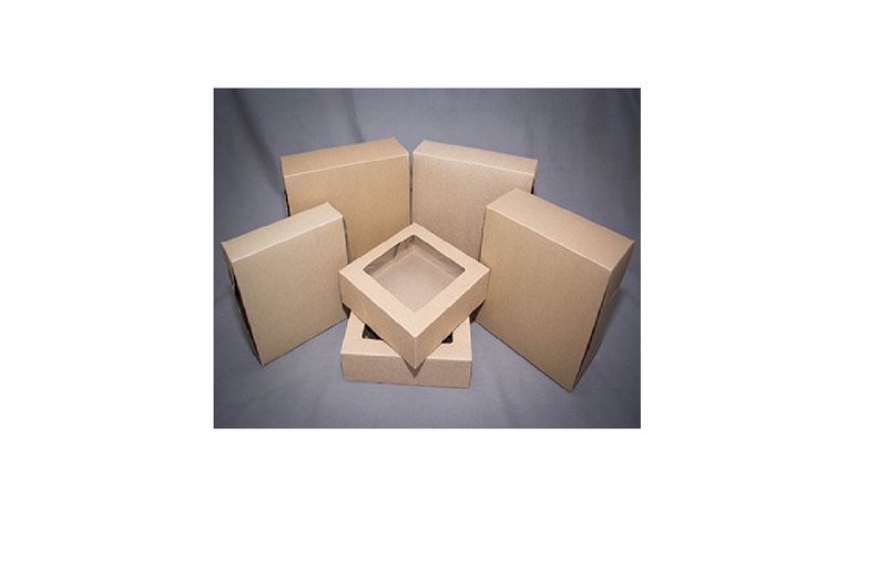 SafePro 10105CK 10x10x5 Kraft 1-Pc Lock Corner Kraft Cake Box 100/Bd